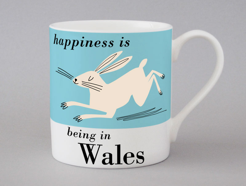Country & Coast | Wales Mug | Hare | Blue