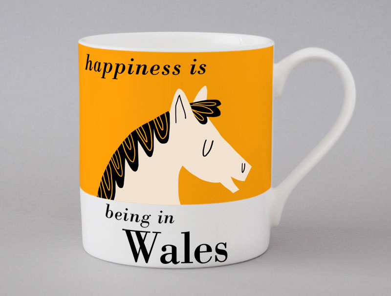 Country & Coast | Wales Mug | Horse | Orange