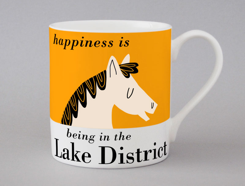Country & Coast | Lake District Mug | Horse | Orange