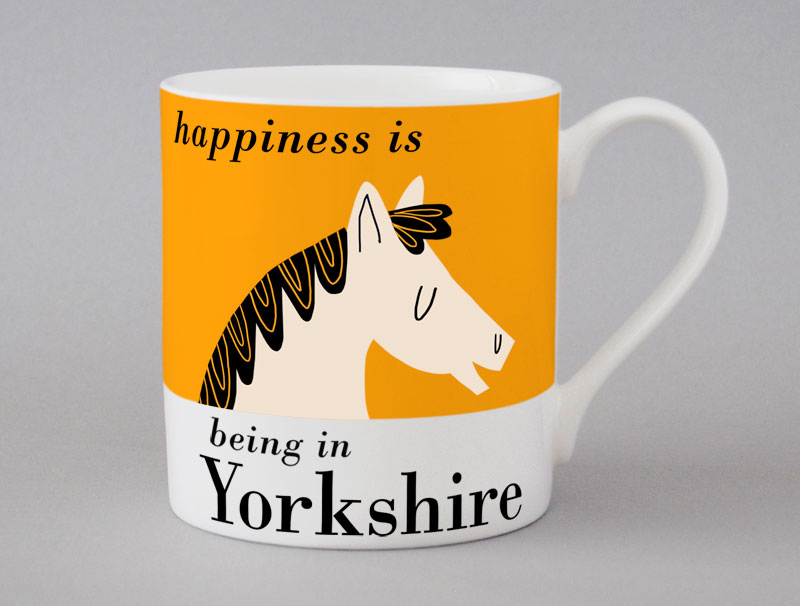 Country & Coast | Yorkshire Mug | Horse | Orange