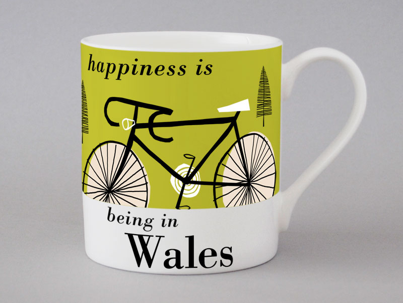 Country & Coast | Wales Mug | Cycling | Green
