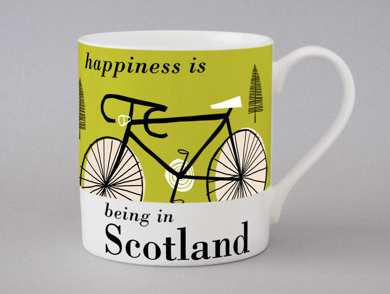 Country & Coast | Scotland Mug | Cycling | Green