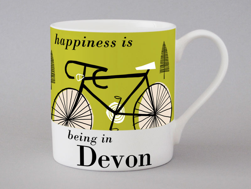 Country & Coast | Devon Mug | Cycling | Green