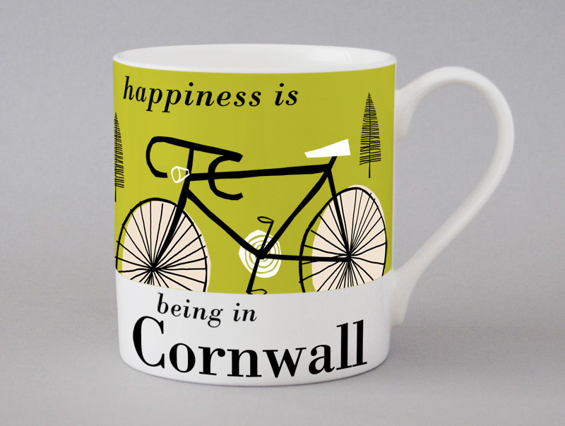 Country & Coast | Cornwall Mug | Cycling | Green
