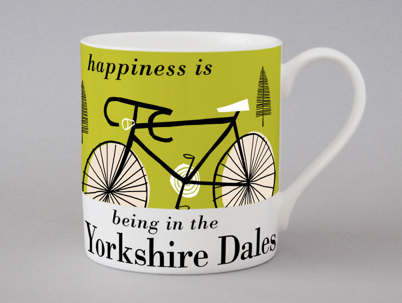 Country & Coast | Yorkshire Dales Mug | Cycling | Green