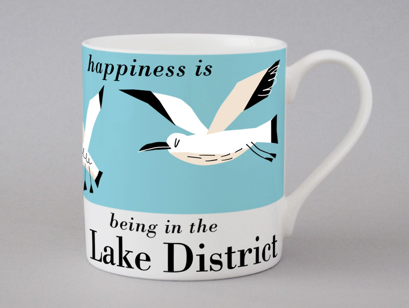 Country & Coast | Lake District Mug | Seagulls | Blue