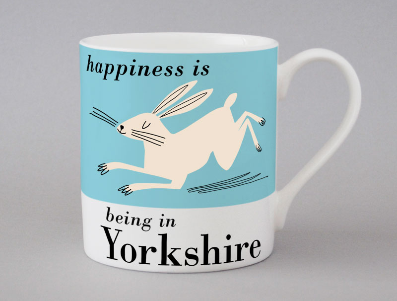 Country & Coast | Yorkshire Mug | Hare | Blue