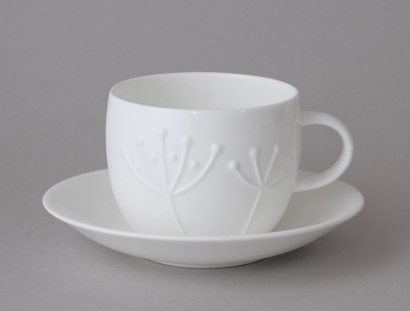 Plum Teacup & Saucer Sprig