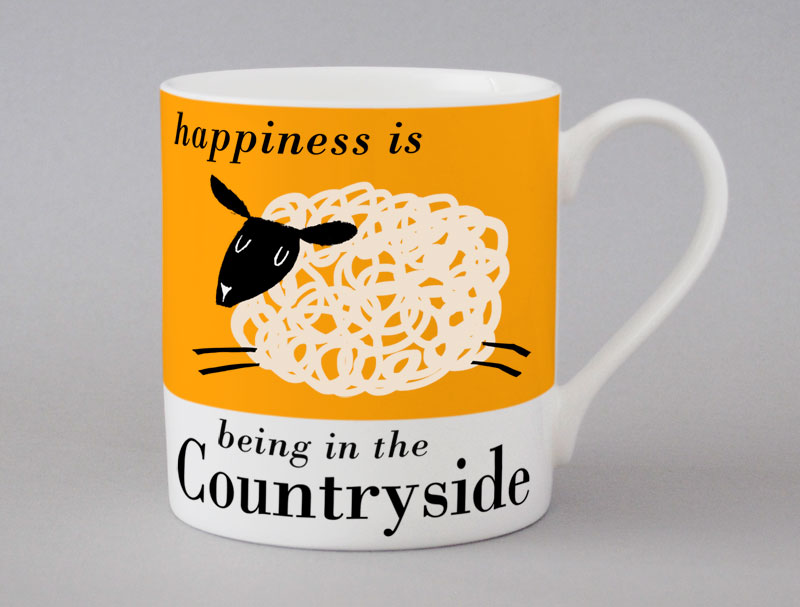 Country & Coast | Leaping Sheep Mug | Orange