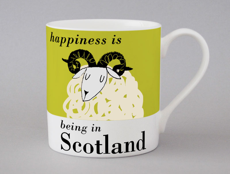 Country & Coast | Scotland Mug | Ram | Green