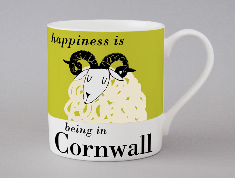 Country & Coast | Cornwall Mug | Ram | Green