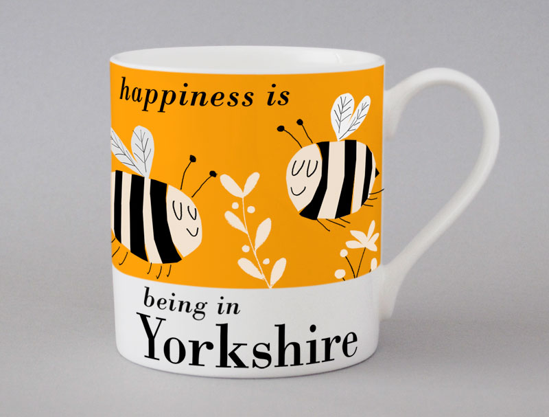 Country & Coast | Yorkshire Mug | Bee | Orange