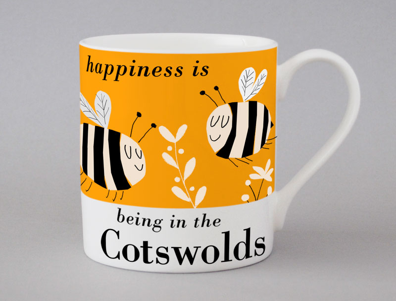 Country & Coast | Cotswolds Mug | Bee | Orange