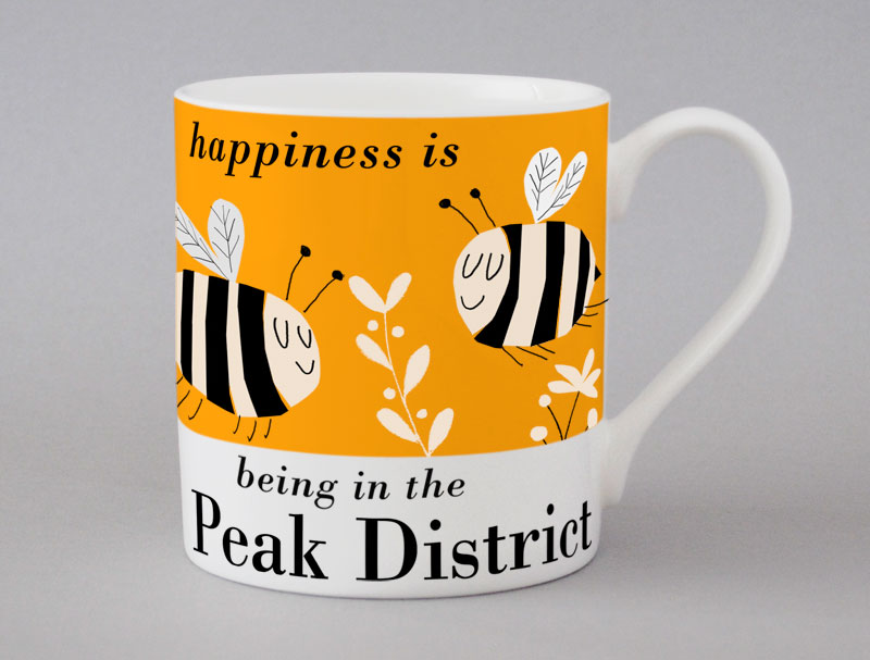 Country & Coast | Peak District Mug | Bee | Orange