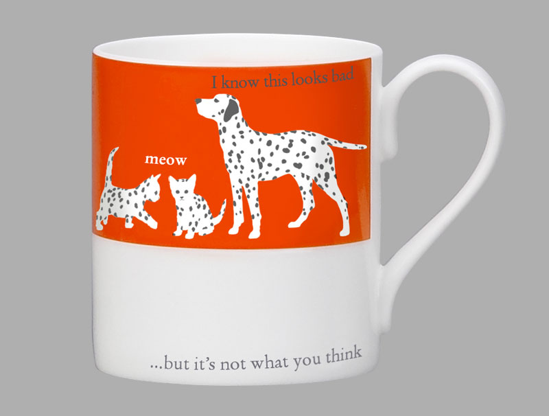 Silhouette Dalmatian Orange