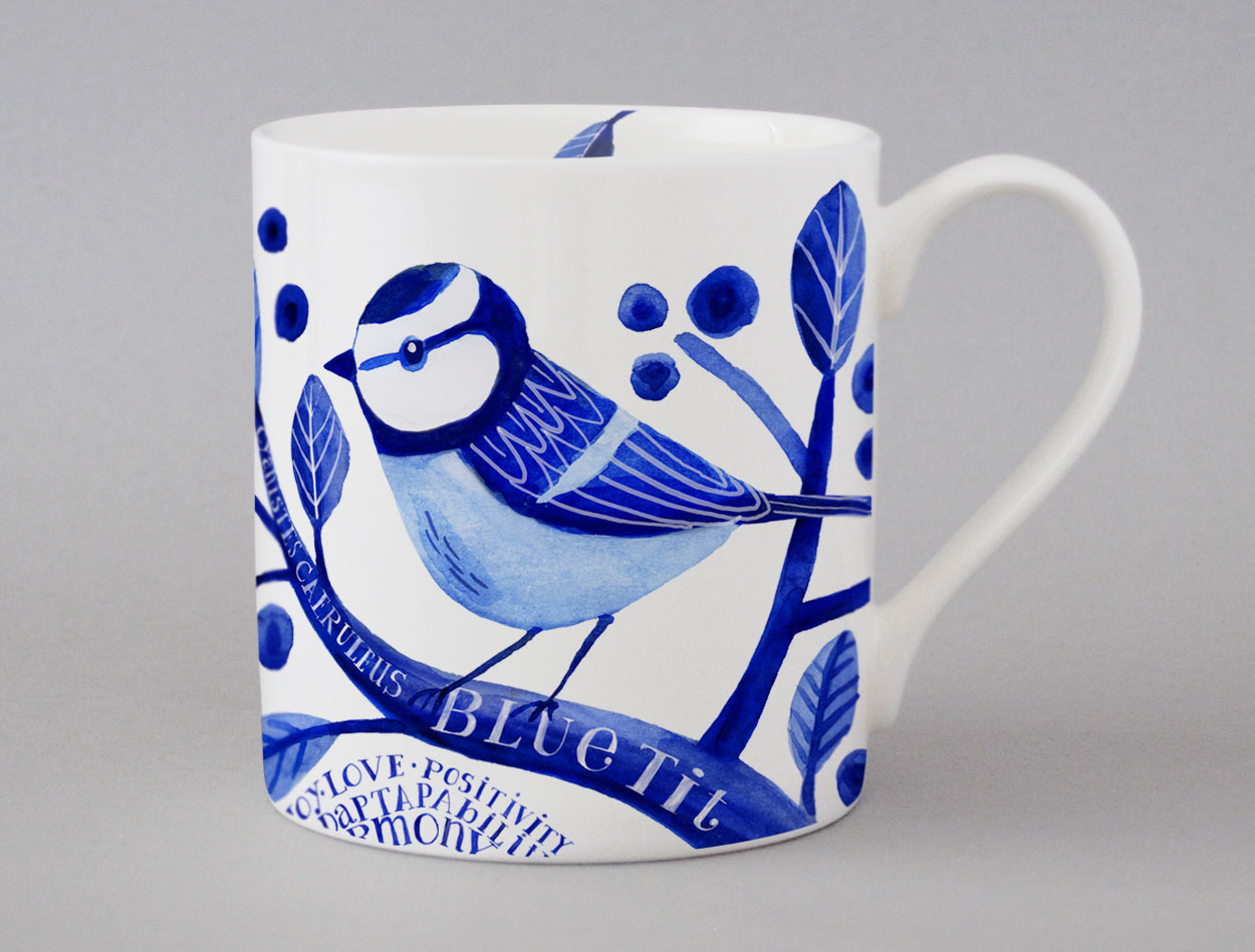 Indigo Blue Tit Mug
