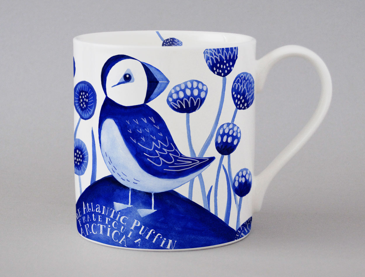 Indigo Puffin Mug