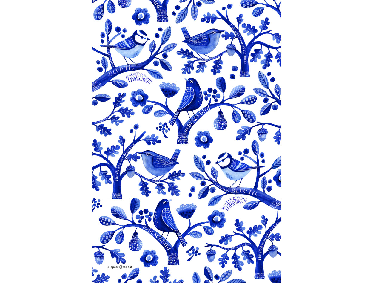 Indigo Tea Towel