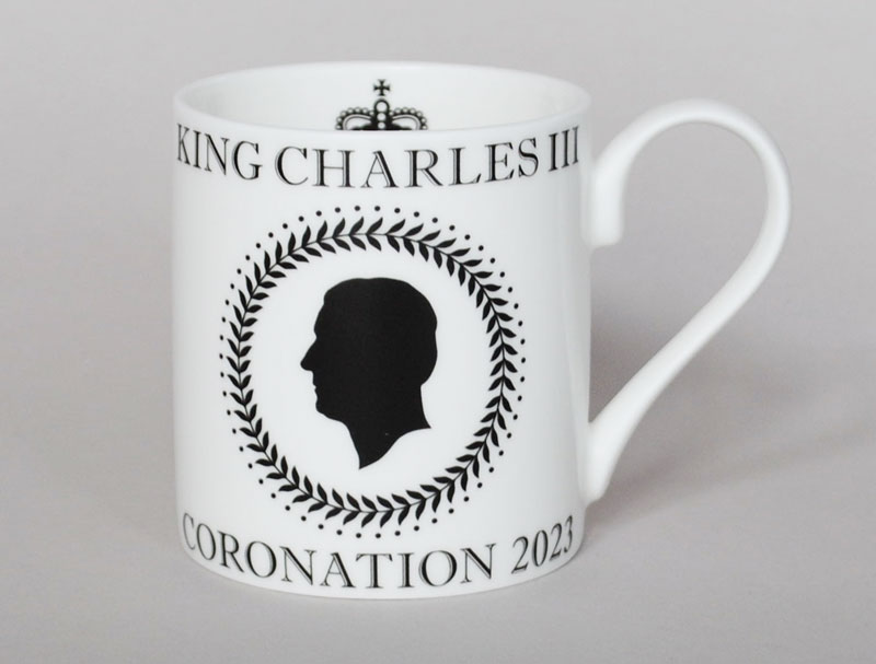 King Charles III Coronation Mug | Bone China | Black & White