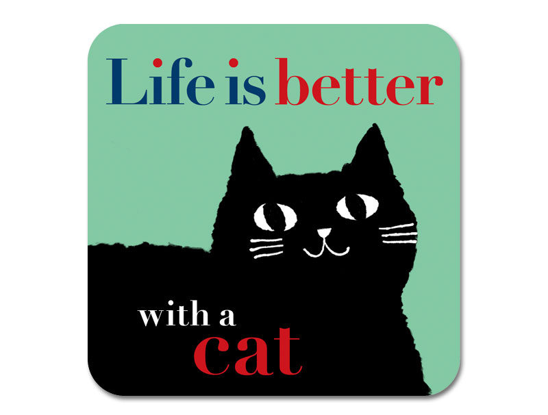 Life Big Cat Green Coaster
