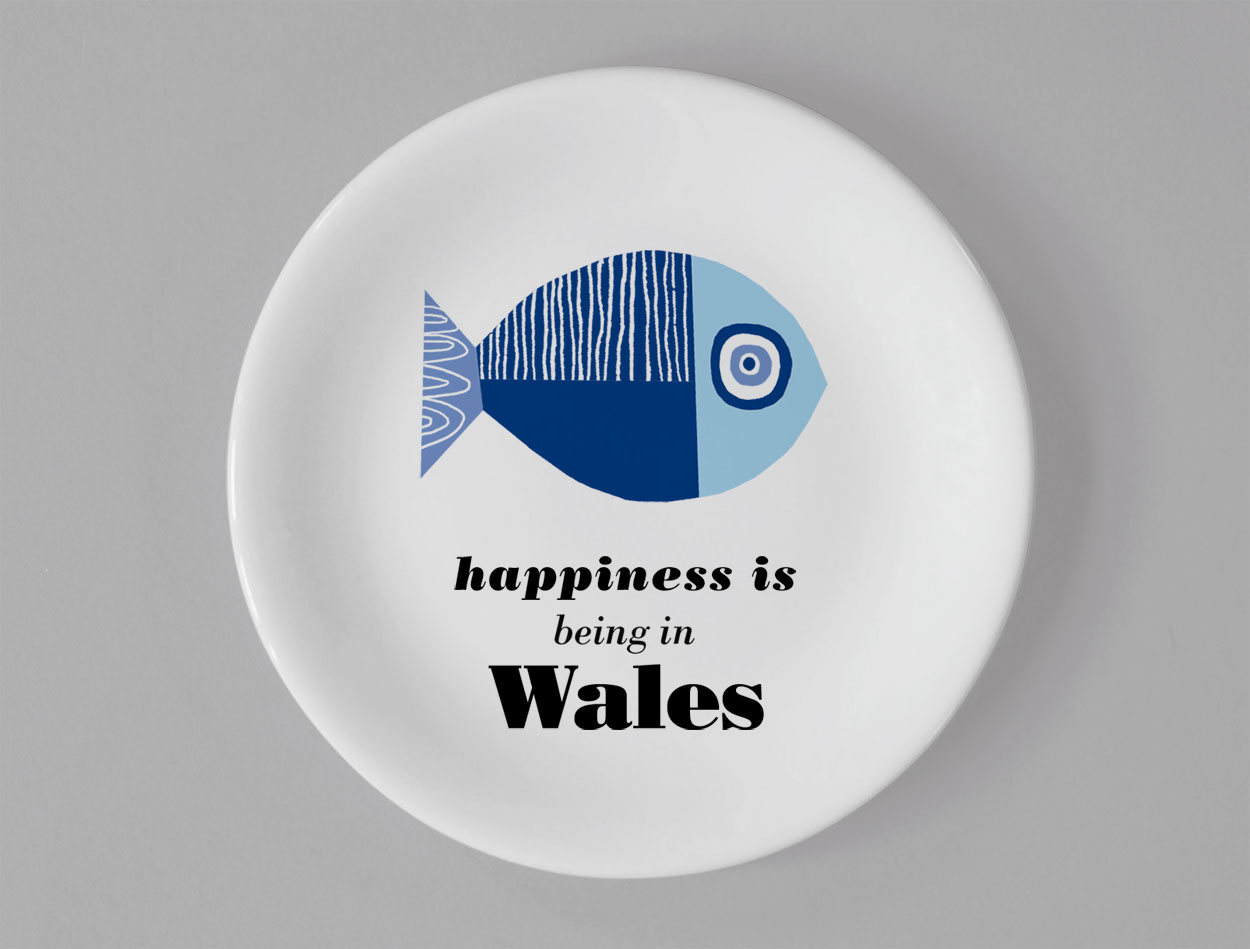 Ocean | Wavy Fish Coaster | Wales