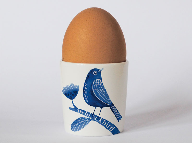 Indigo Blackbird Egg Cup