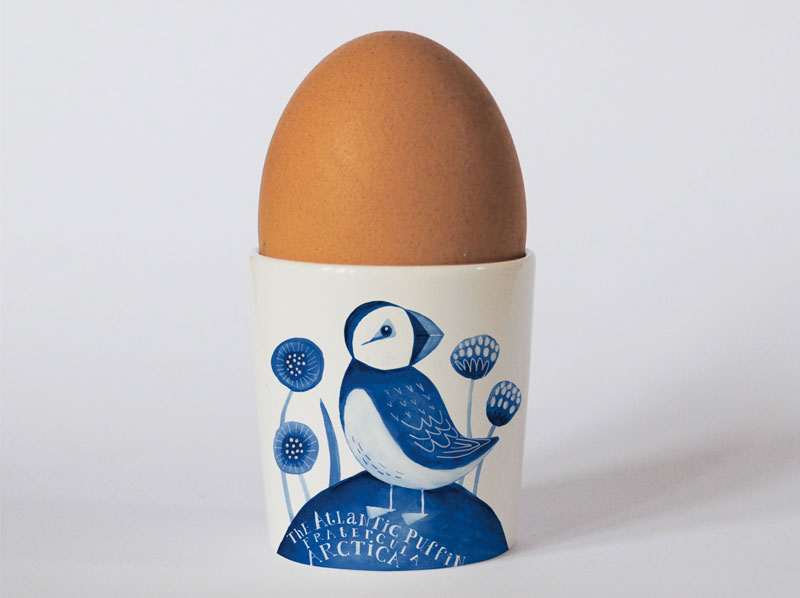 Indigo Puffin Egg Cup