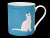 Silhouette Large Sitting Cat Blue