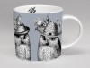 Sunday Best Owls Bone China Mug Grey