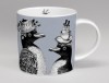 Sunday Best Penguins Bone China Mug Grey