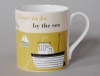 Happiness Boats Bone China Mug Olive