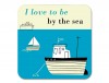 Happiness Boats Coaster Turquoise