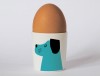 Happiness Dog Egg Cup Turquoise