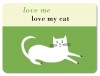 Happiness Cat Table Mat Green