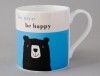 Happiness Bear Bone China Mug Turquoise