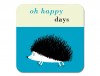 Happiness Hedgehog Coaster Turquoise