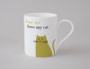 Happiness Sitting Cat Small Mug Olive