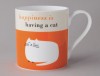 Happiness Catnap Bone China Mug Orange