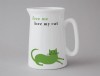 Happiness Medium Jug Cat Green