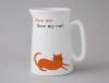 Happiness Medium Jug Cat Orange