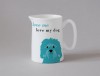 Happiness Small Jug Cockapoo Cavapoo Turquoise