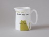 Happiness Small Jug Sitting Cat Olive