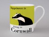 Country & Coast | Cornwall Mug | Badger | Green