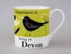 Country & Coast | Devon Mug | Blackbird | Green