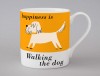 Country & Coast | White Scruffy Dog Mug | Orange