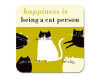 Happiness Cat Person Coaster Olive