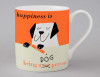 Happiness Dog Pencil Bone China Mug Orange