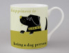 Happiness Peeping Dog Bone China Mug Olive