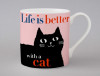 Life Big Cat Mug Pink