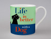 Life Cheeky Dog Mug Green